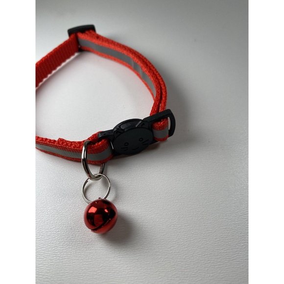 Red Cat Breakaway Collar New With Jingle Bell - Picture 4 of 5